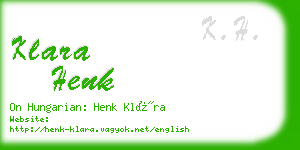 klara henk business card